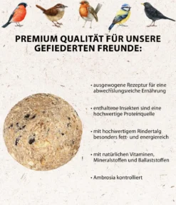 Dehner Natura Premium Wildvogelfutter Insekten-Meisenknödel, mit Netz