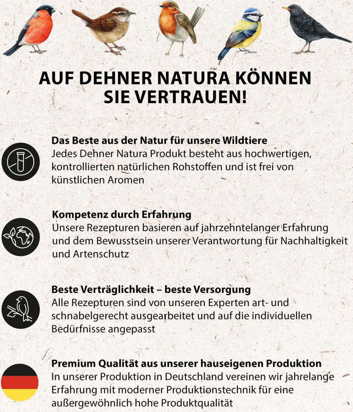 Dehner Natura Premium Wildvogelfutter Insekten-Meisenknödel, mit Netz