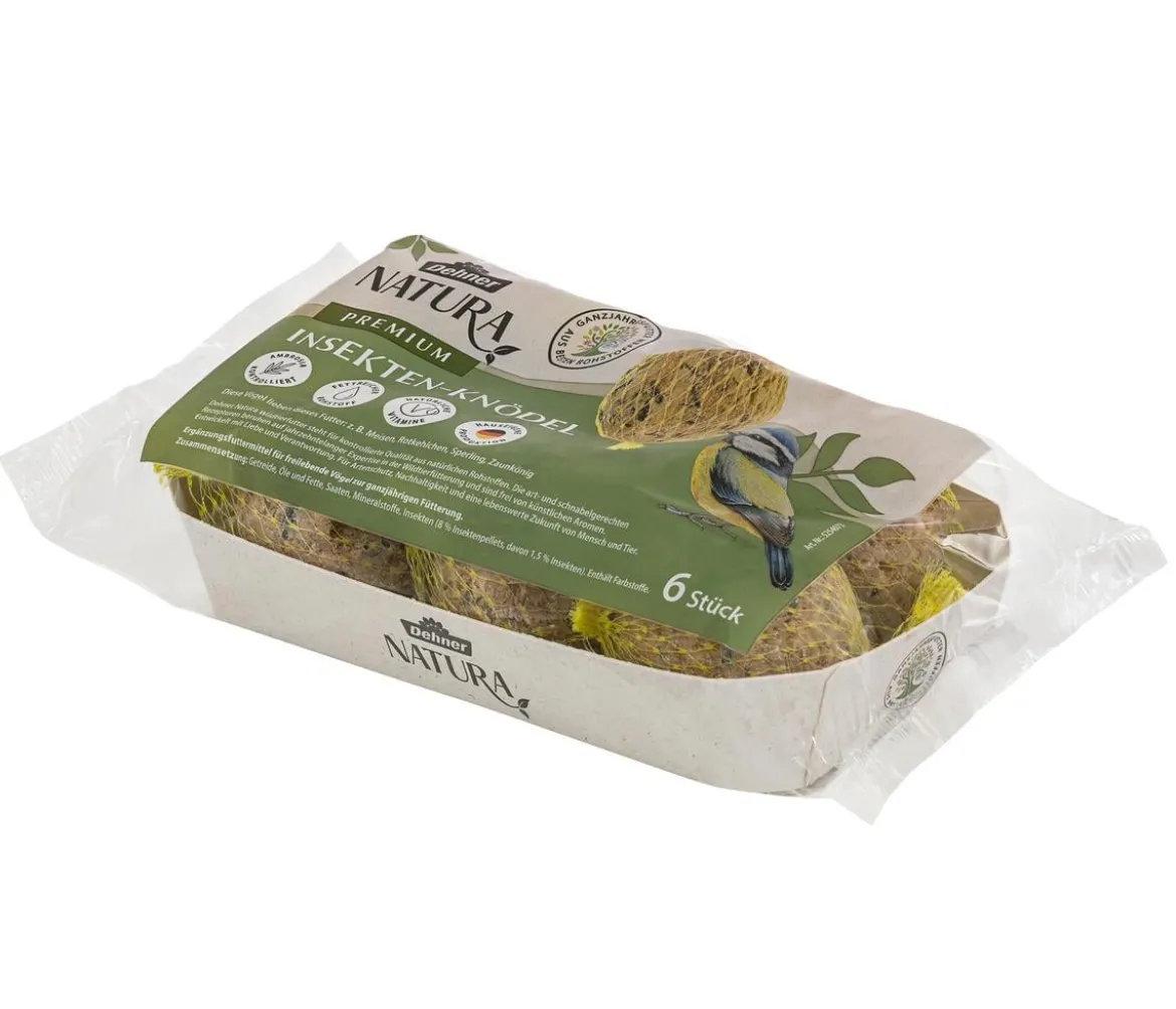 Dehner Natura Premium Wildvogelfutter Insekten-Meisenknödel, mit Netz