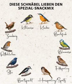 Dehner Natura Premium Wildvogelfutter Spezial-Snackmix, 6-teilig