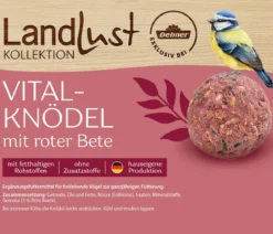 Dehner Natura Premium Wildvogelfutter Vital-Meisenknödel, Landlust Kollektion, im Eimer, ohne Netz, 30 Stk.