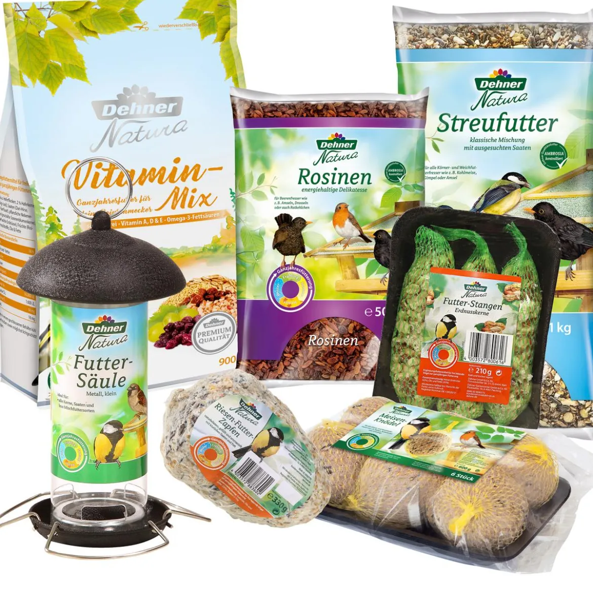 Dehner Natura Premium Wildvogelfutter Starterset, 7-teilig
