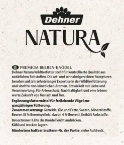 Dehner Natura Premium Wildvogelfutter Beeren-Meisenknödel, mit Netz, 6 Stk.