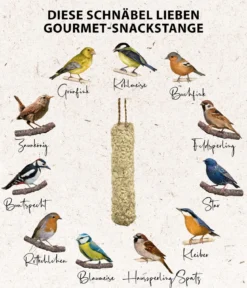 Dehner Natura Premium Wildvogelfutter Gourmet-Snackstange mit gehackten Erdnüssen