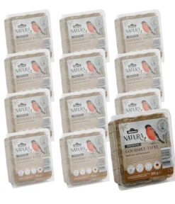 Dehner Natura Premium Wildvogel Futtertafel mit Erdnüssen, 12x300 g
