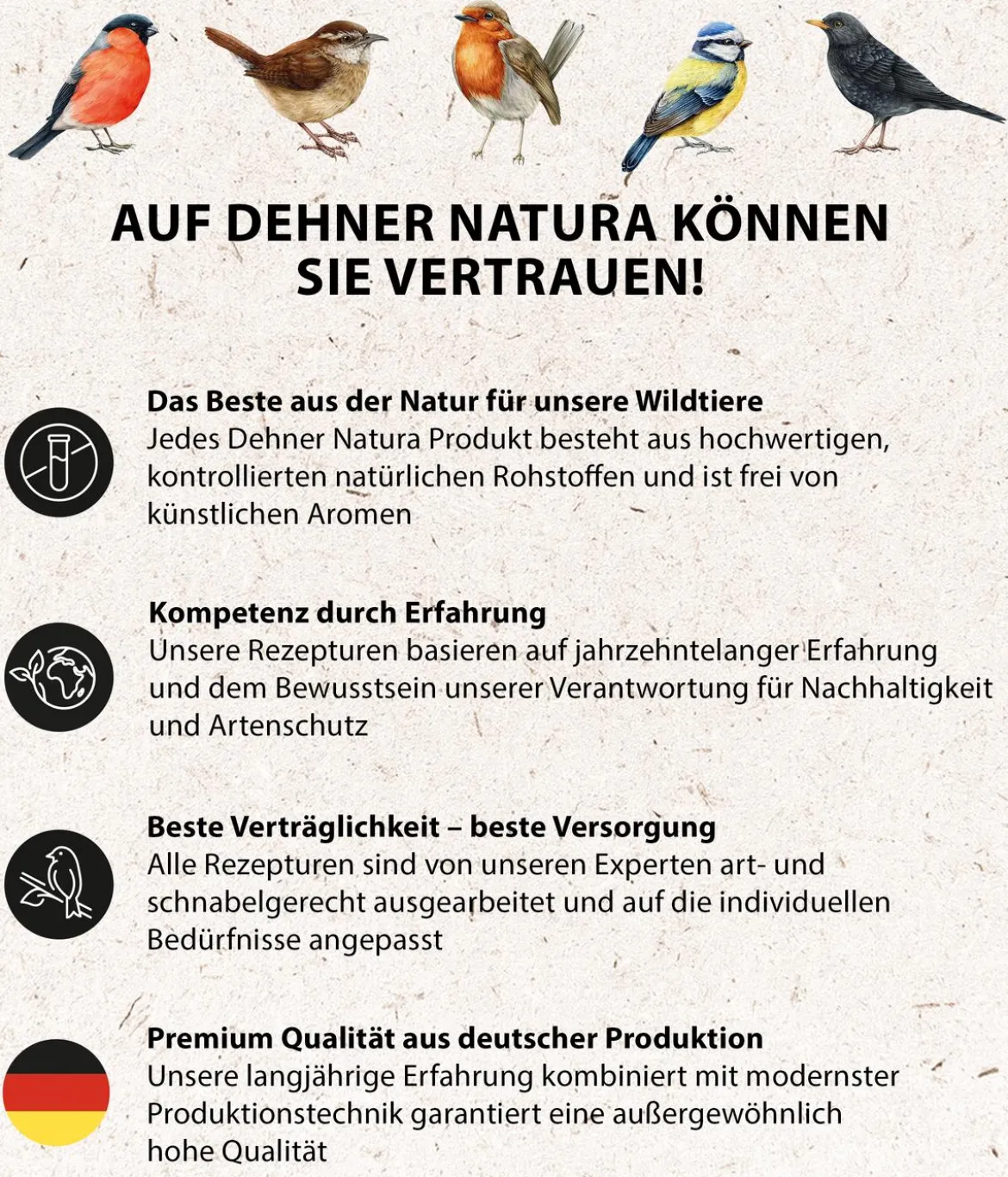 Dehner Natura Premium Wildvogel Futtertafel mit Erdnüssen, 12x300 g