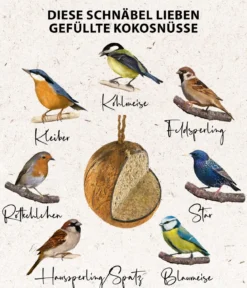 Dehner Natura Premium Wildvogelfutter Kokosnuss
