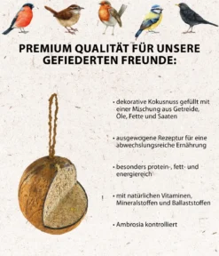Dehner Natura Premium Wildvogelfutter Kokosnuss