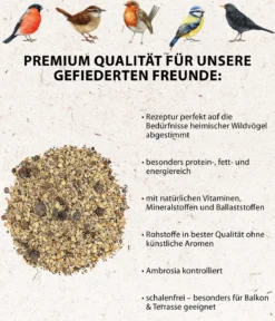 Dehner Natura Premium Wildvogelfutter Ganzjahresfutter Aktiv-Mix, 900 g
