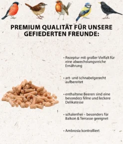 Dehner Natura Premium Wildvogelfutter Gourmet Sticks mit Beeren