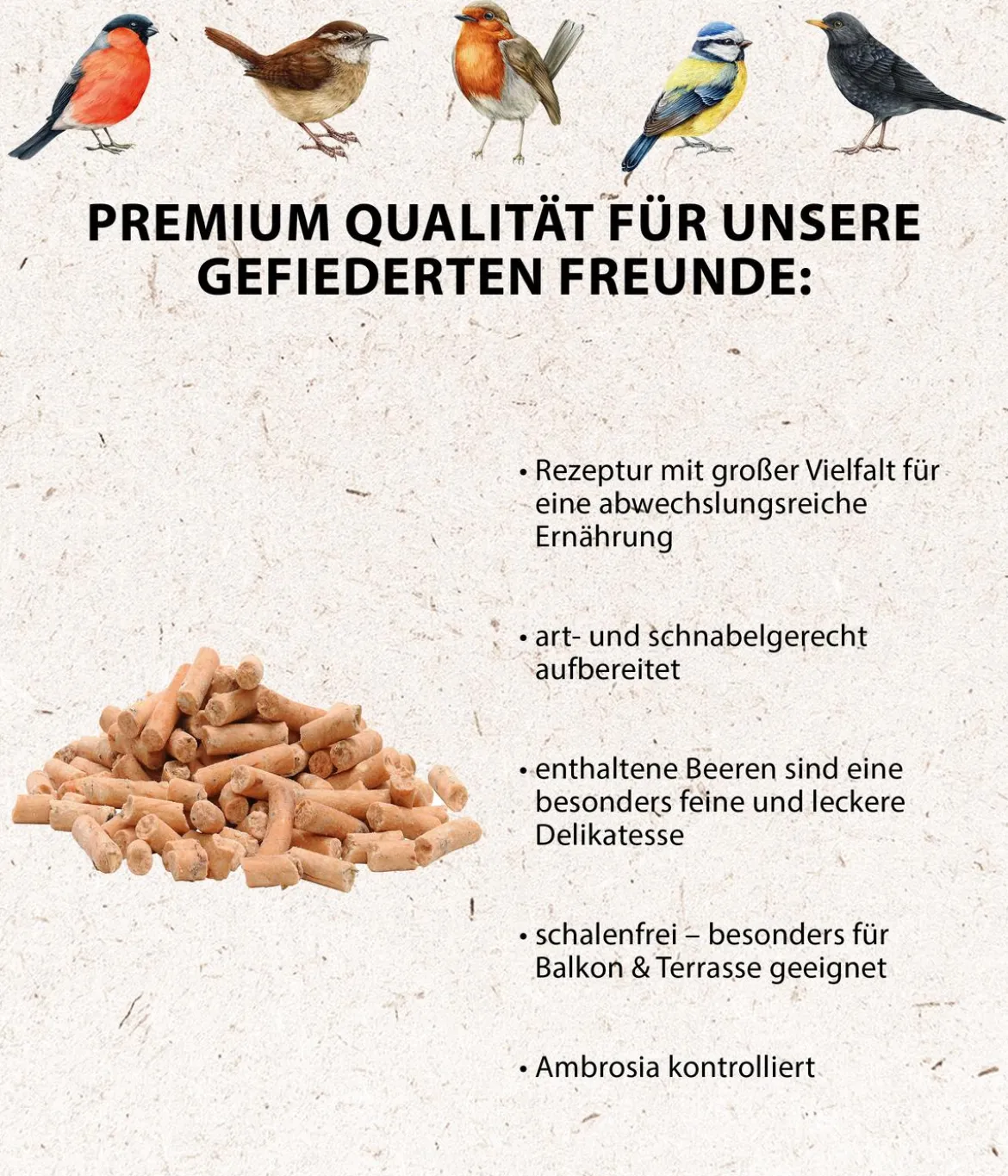 Dehner Natura Premium Wildvogelfutter Gourmet Sticks mit Beeren