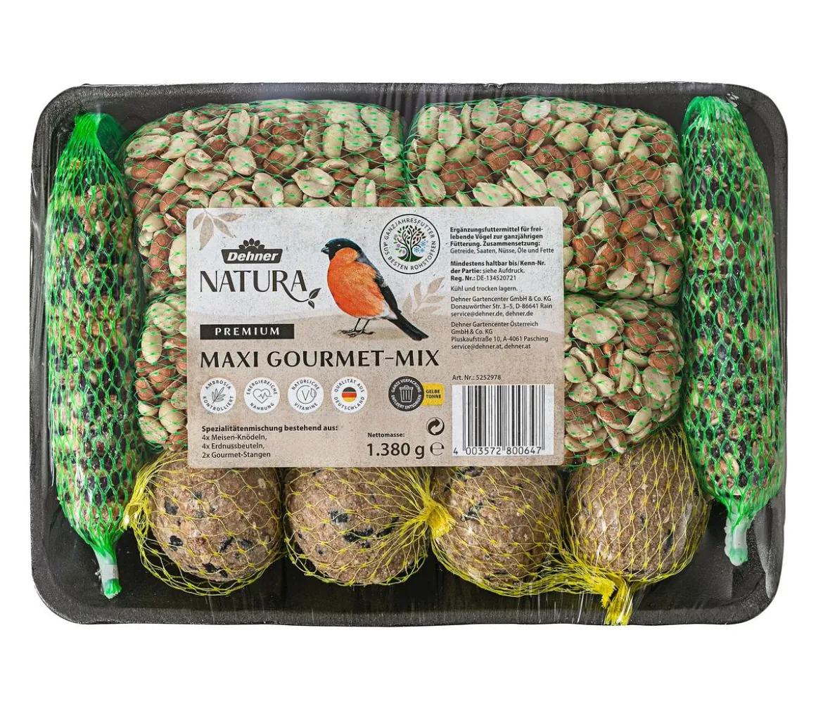 Dehner Natura Premium Wildvogelfutter Maxi Gourmet-Mix, 1.380 g