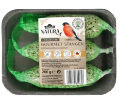 Dehner Natura Premium Wildvogelfutter Gourmet-Stangen mit Sonnenblumenkernen, 200 g