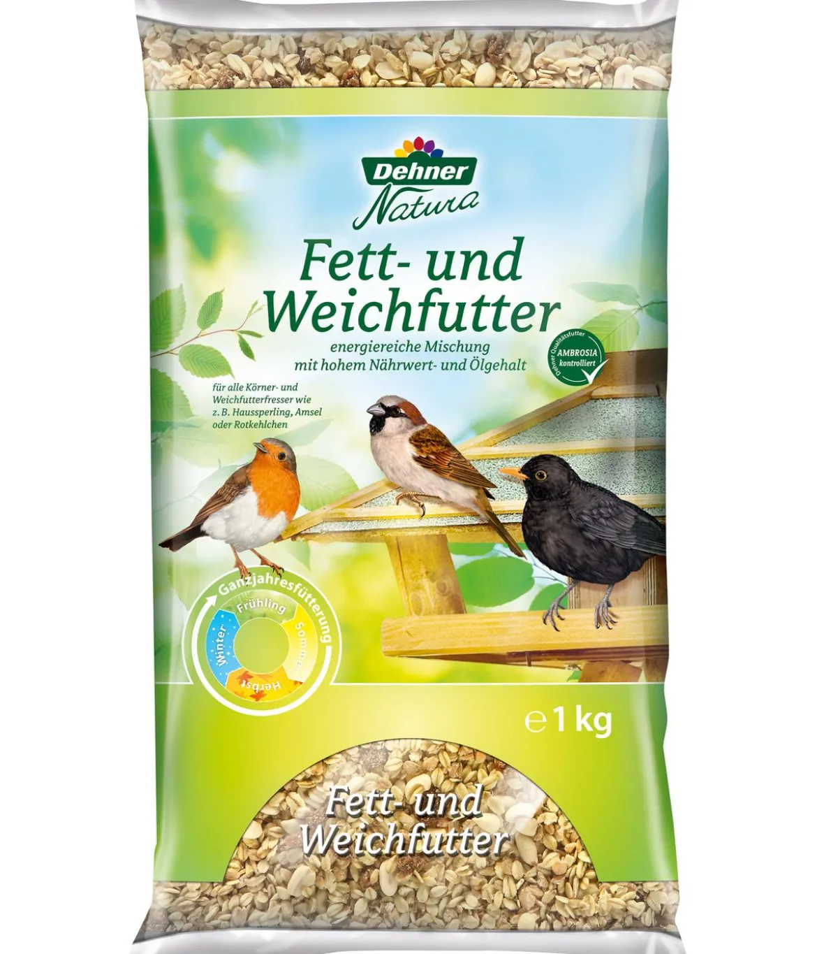 Dehner Natura Premium Wildvogelfutter Futterbuffet Maxi, 8-teilig