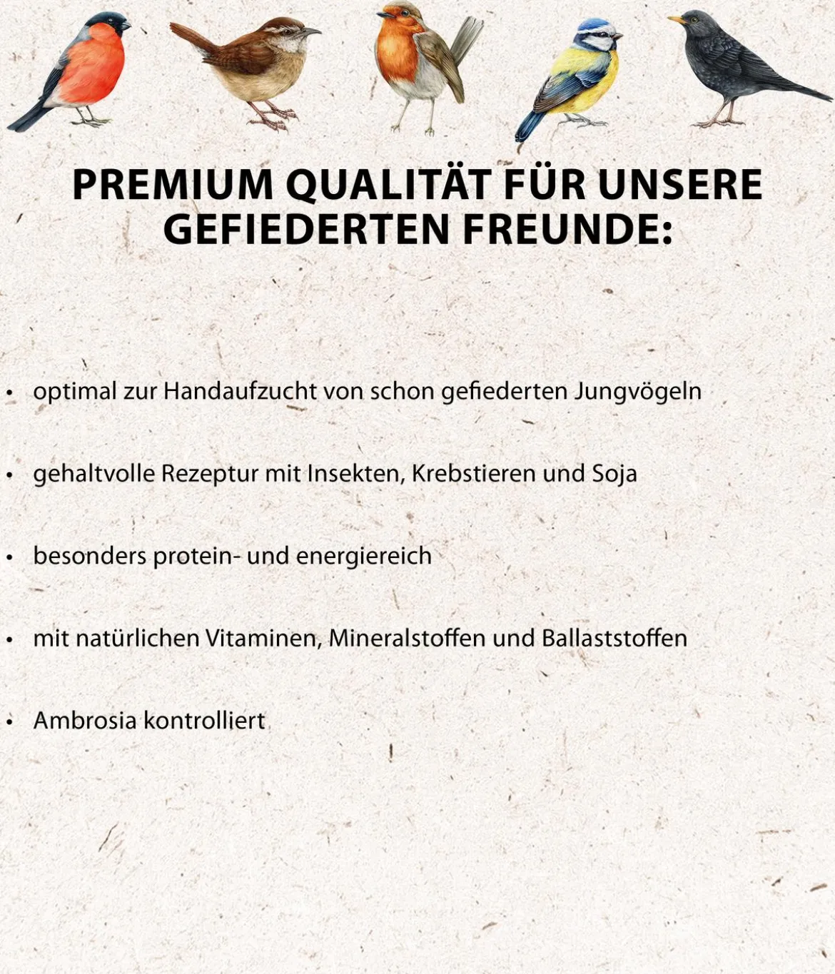 Dehner Natura Premium Wildvogel Aufzuchtfutter, 100g