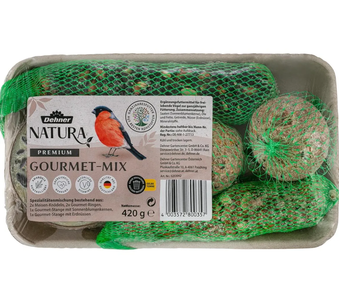 Dehner Natura Premium Wildvogelfutter Gourmet-Mix, 420 g