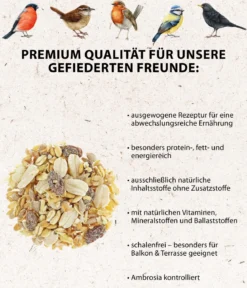 Dehner Natura Premium Wildvogel Streufutter schalenfrei im Eimer, 5 l