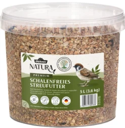 Dehner Natura Premium Wildvogel Streufutter schalenfrei im Eimer, 5 l