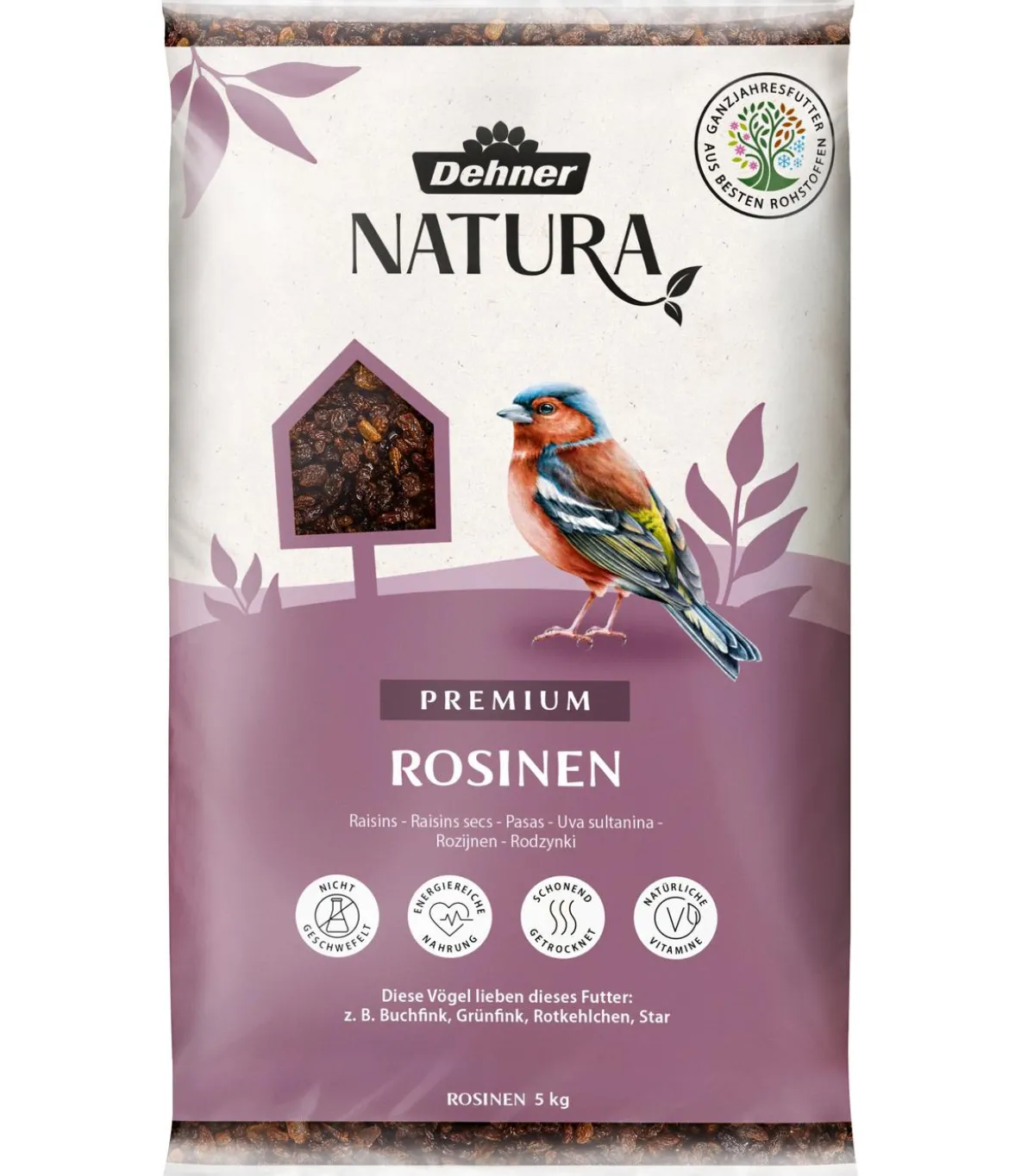 Dehner Natura Premium Wildvogelfutter Rosinen