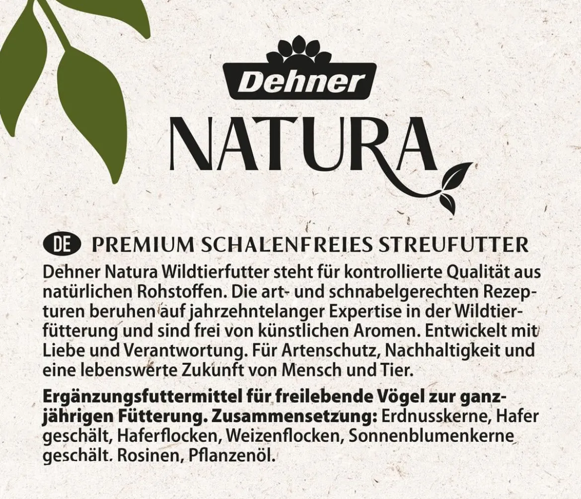 Dehner Natura Premium Wildvogel Streufutter schalenfrei
