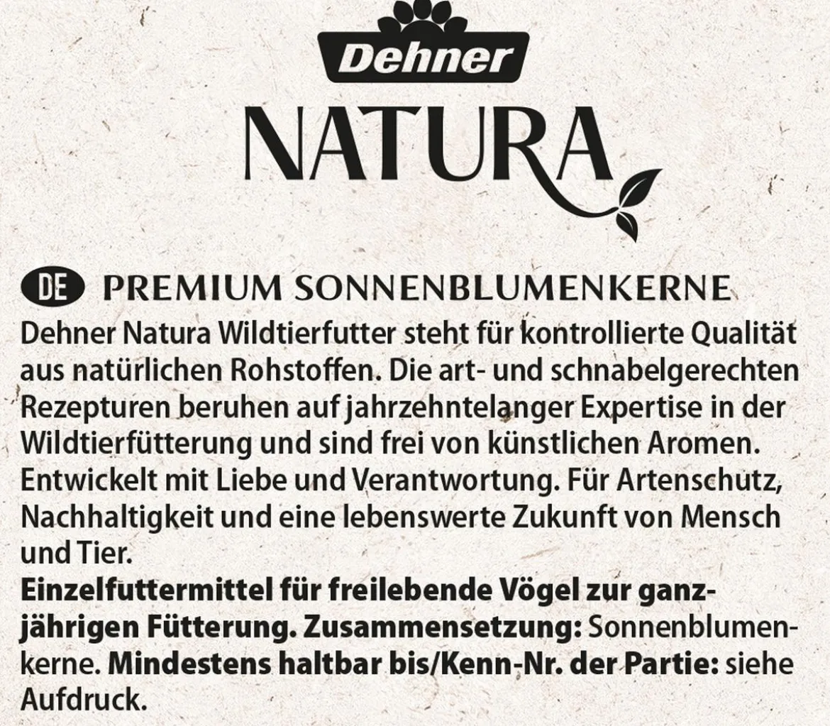 Dehner Natura Premium Wildvogelfutter Sonnenblumenkerne