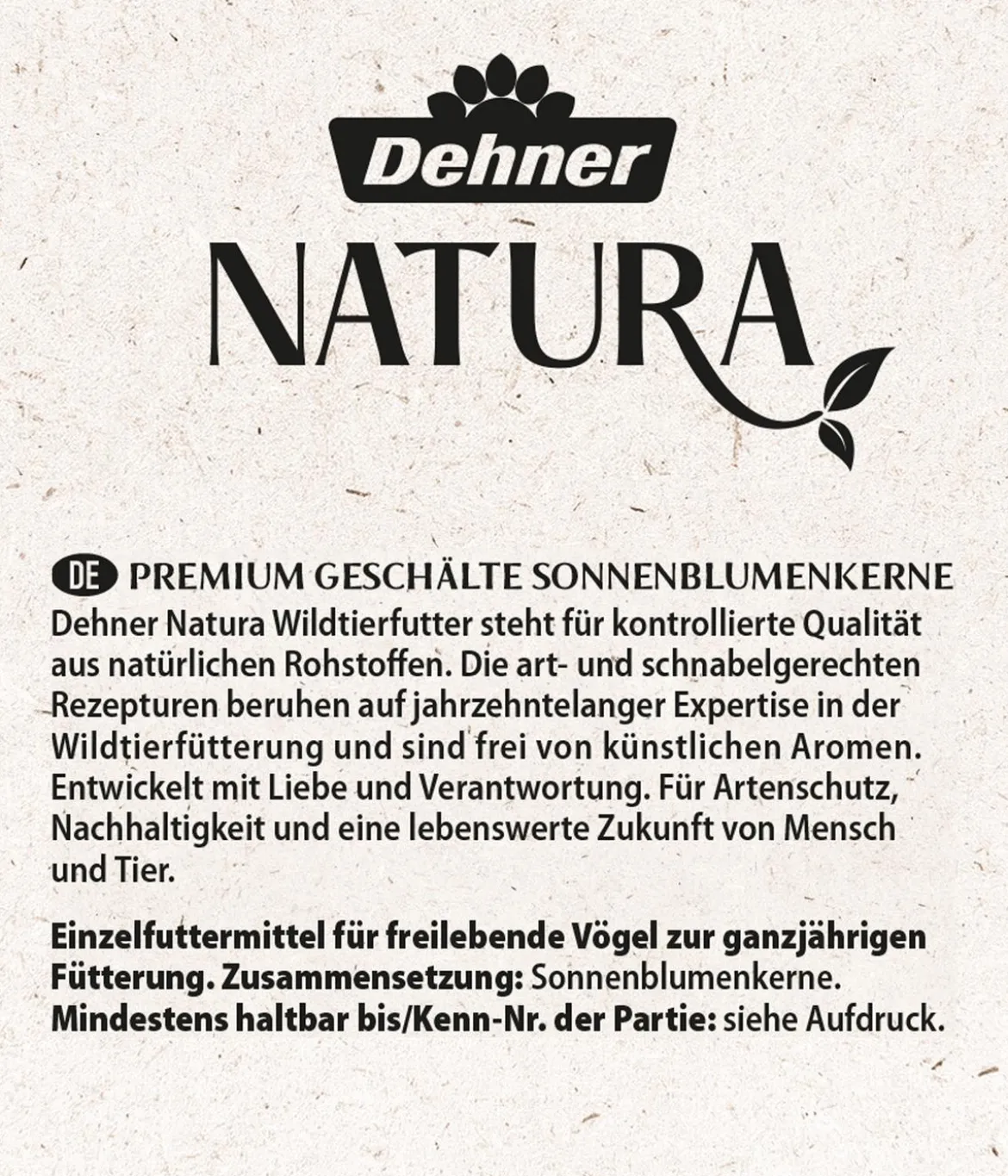 Dehner Natura Premium Wildvogelfutter Geschälte Sonnenblumenkerne