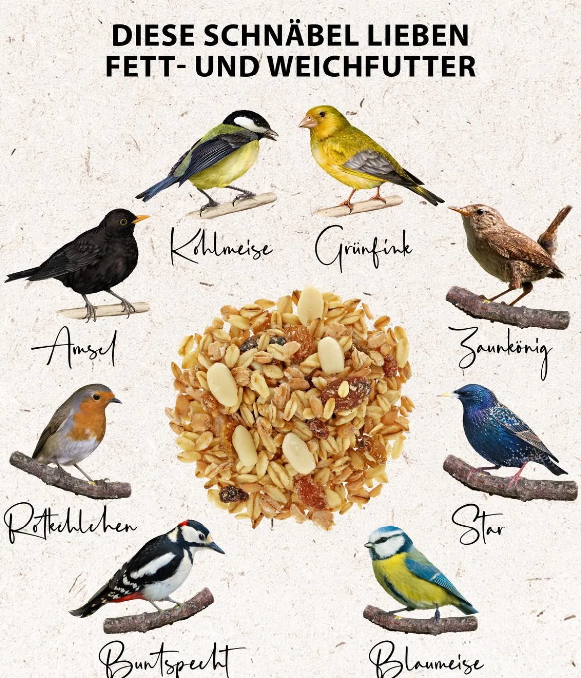 Dehner Natura Premium Wildvogel Fett- und Weichfutter