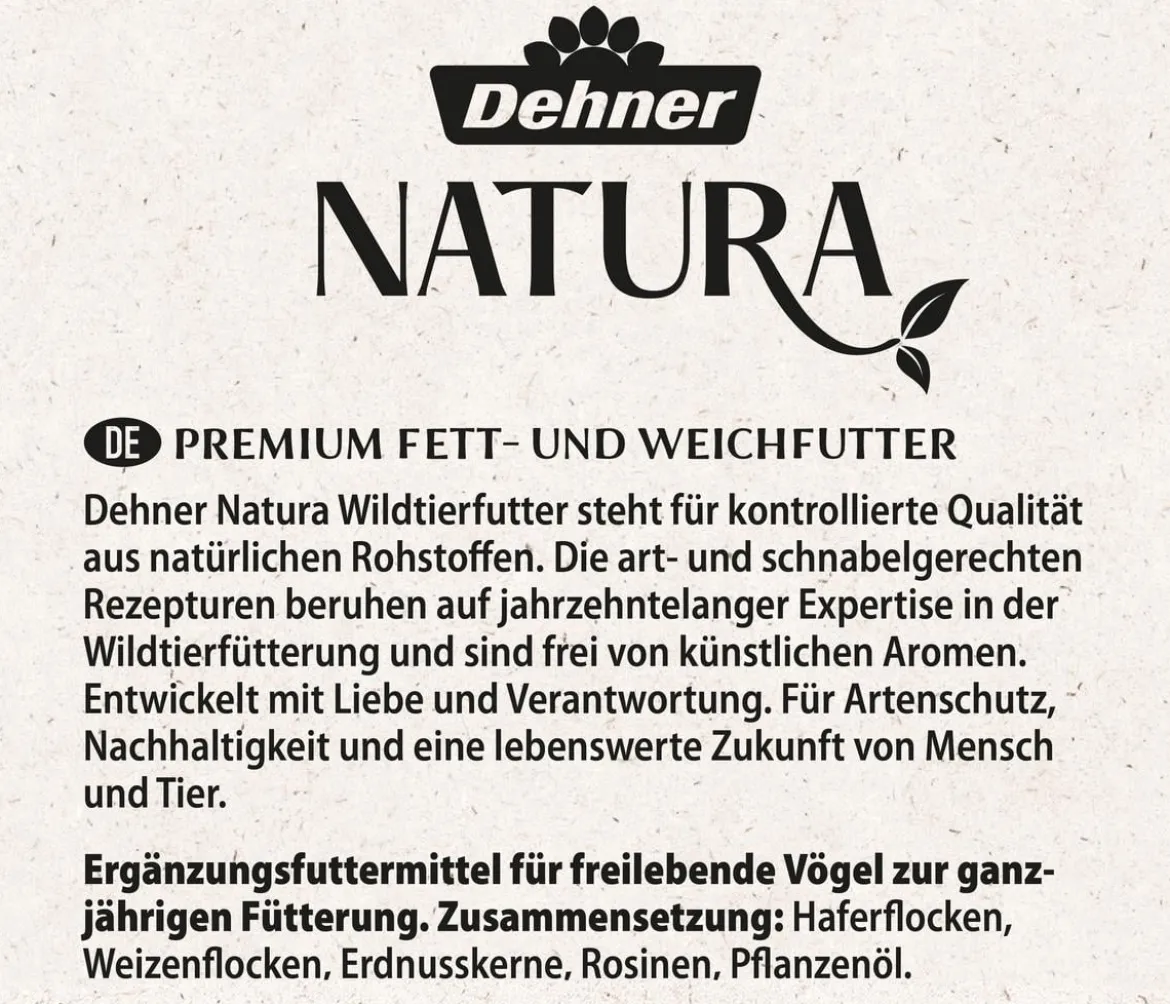 Dehner Natura Premium Wildvogel Fett- und Weichfutter