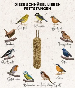Dehner Natura Premium Wildvogelfutter Gourmet-Snackstange mit Mehlwürmern, 200 g