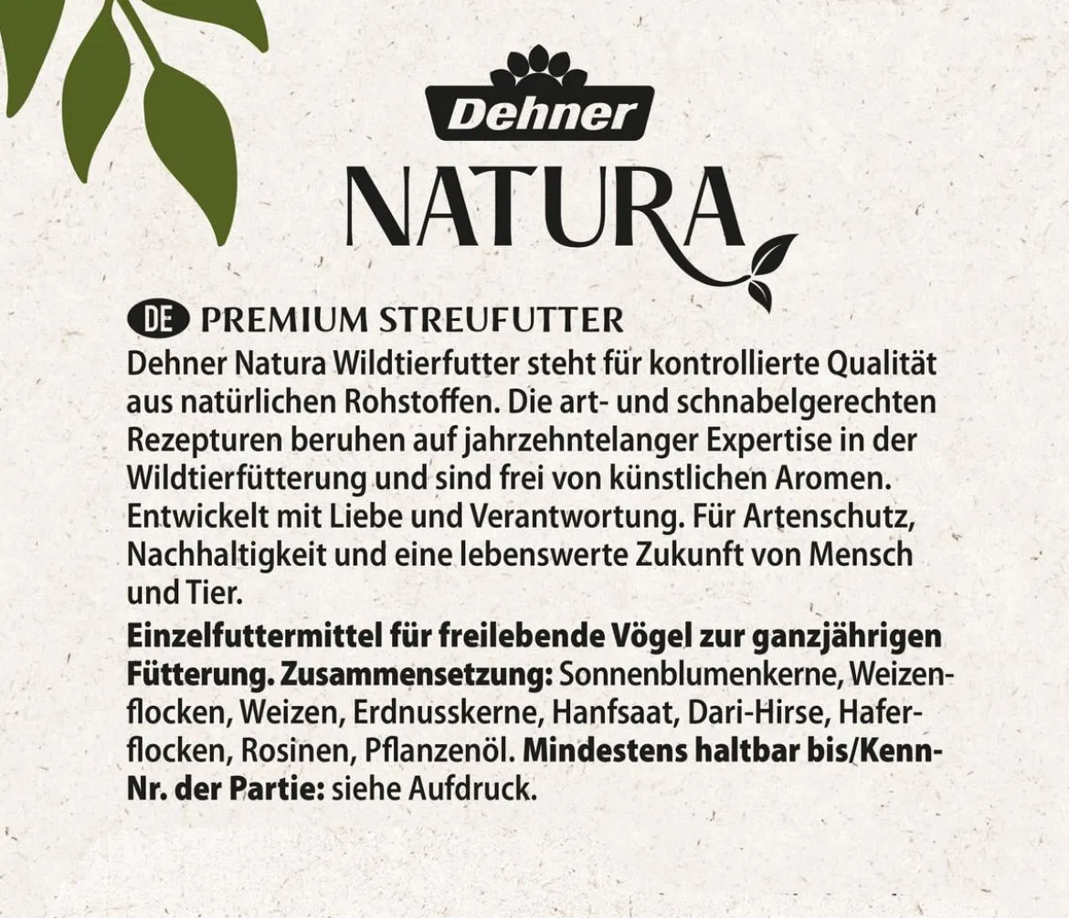 Dehner Natura Premium Wildvogel Streufutter, 5 l
