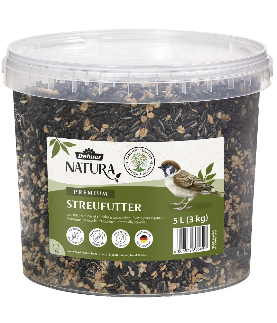 Dehner Natura Premium Wildvogel Streufutter, 5 l