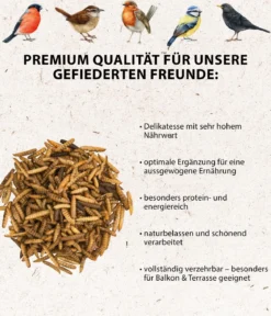 Dehner Natura Premium Wildvogelsnack Hermetia-Larven, 400 g