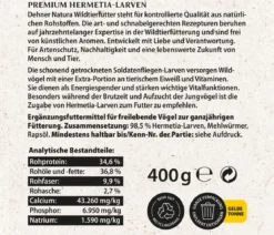 Dehner Natura Premium Wildvogelsnack Hermetia-Larven, 400 g