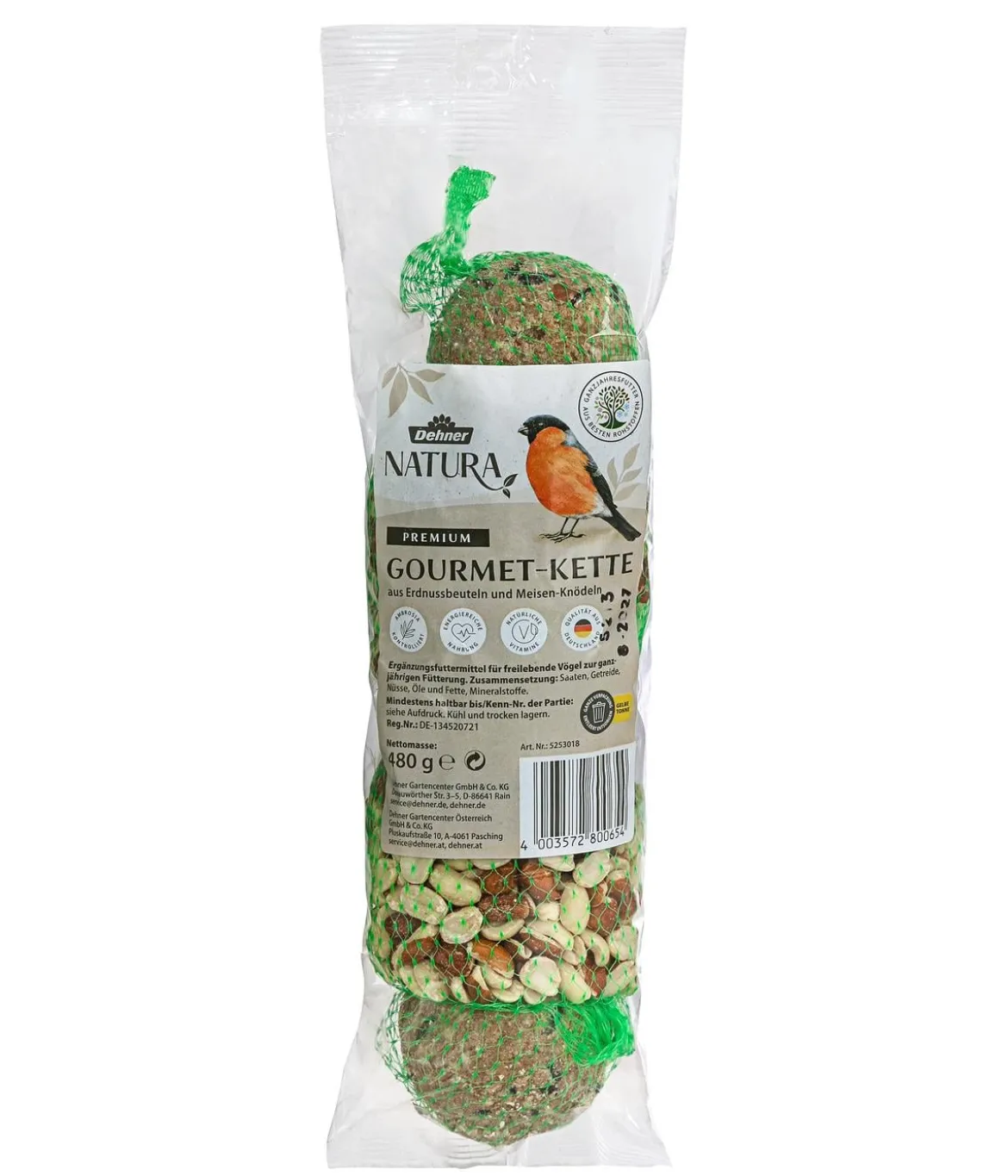 Dehner Natura Premium Wildvogelfutter Gourmet-Kette, 480 g