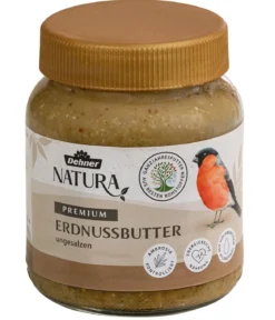 Dehner Natura Premium Wildvogelfutter Erdnussbutter im Glas, 8 x 340 g