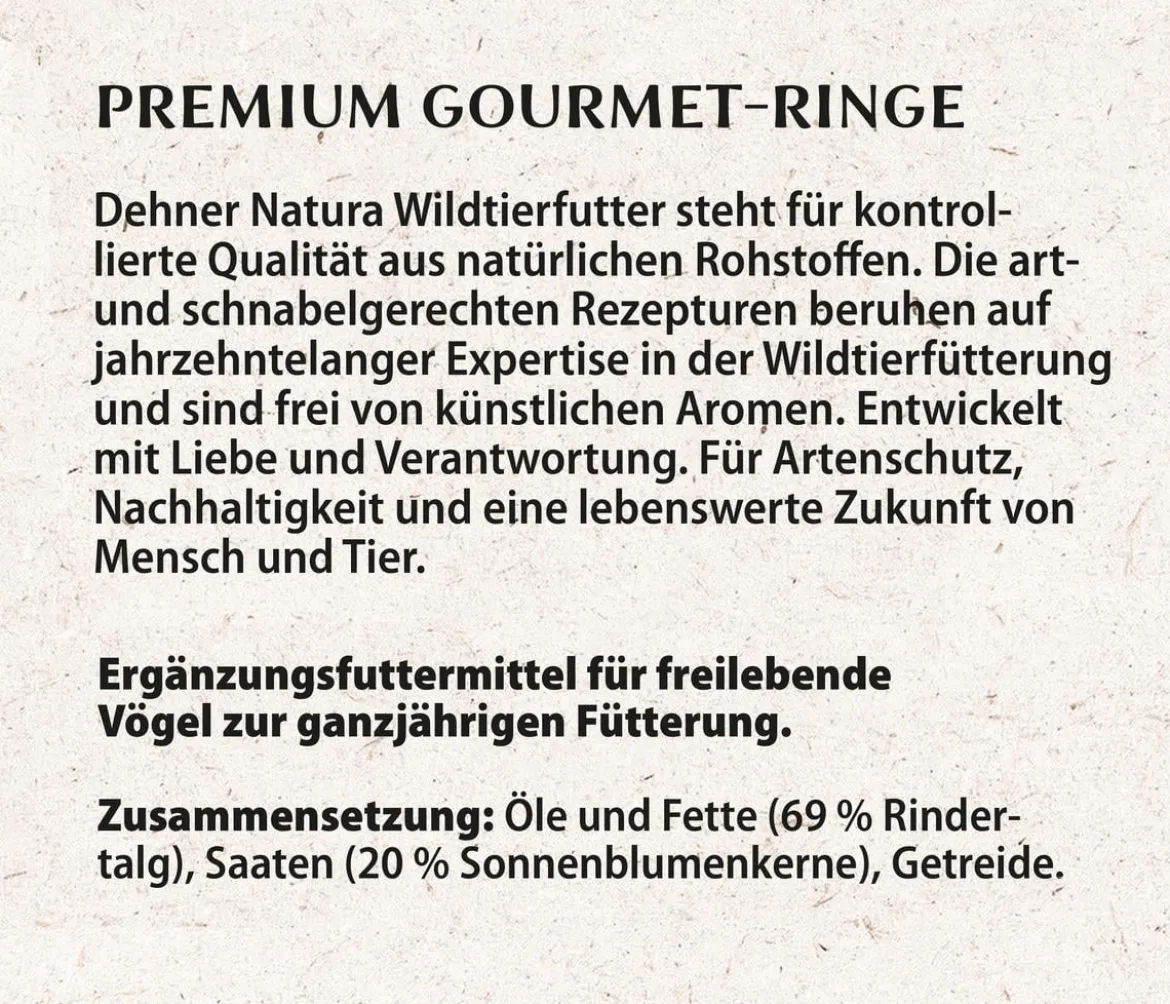 Dehner Natura Premium Wildvogel Gourmet-Ringe, 3 Stk.