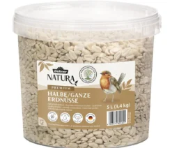 Dehner Natura Premium Wildvogelfutter Halbe/Ganze Erdnüsse, 5 l
