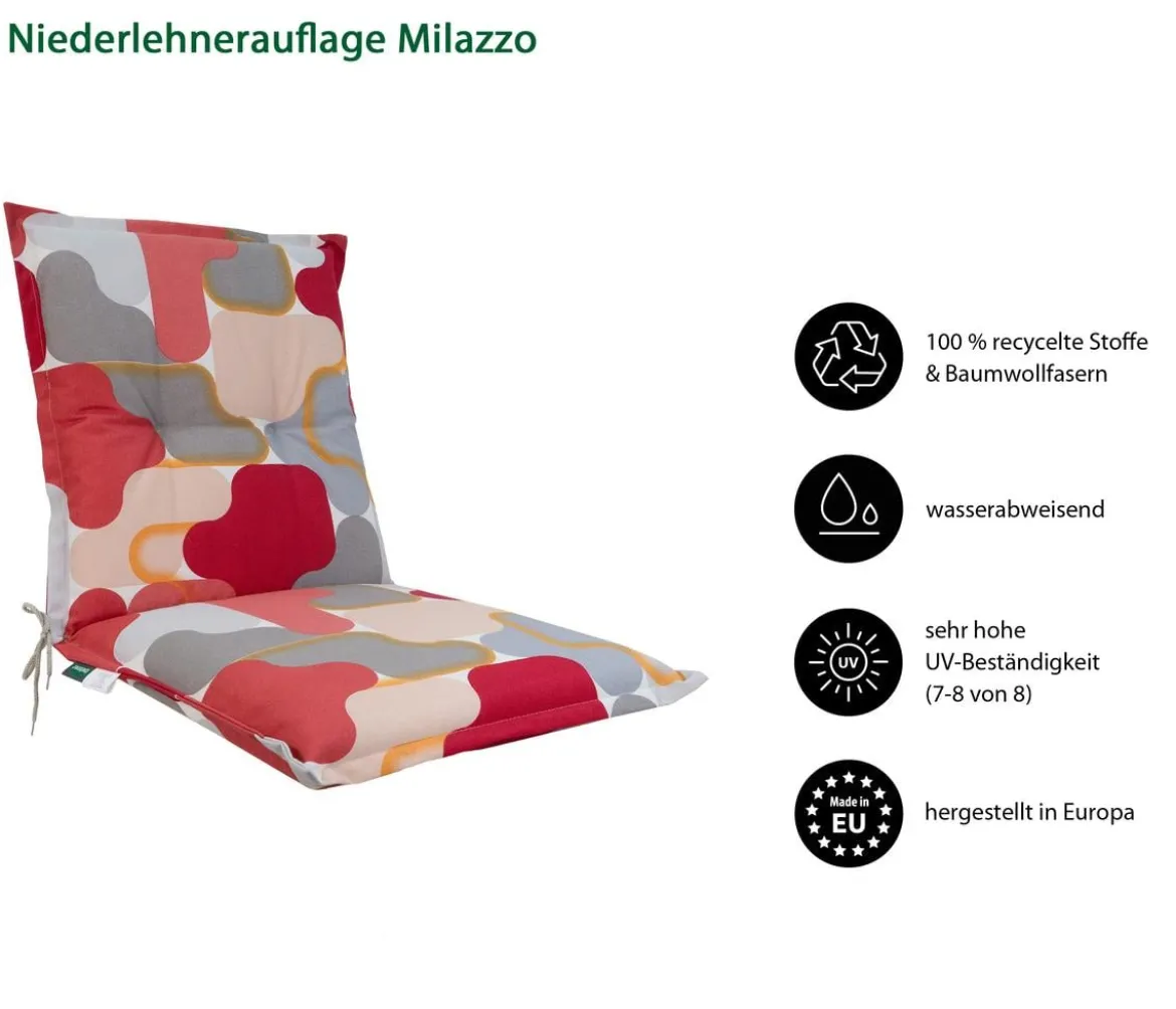 Dehner Niederlehnerauflage Milazzo, ca. B50/H6/T100 cm