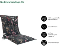 Dehner Niederlehnerauflage Alia, ca. B50/H6/T100 cm