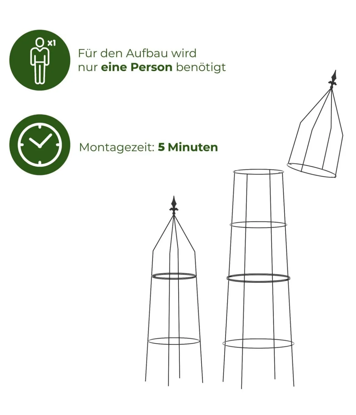 Dehner Obelisk-Set Ilaria, 2-teilig