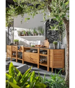 Dehner Outdoor-Küche Eckregal Southampton, ca. B50/H90/T50 cm