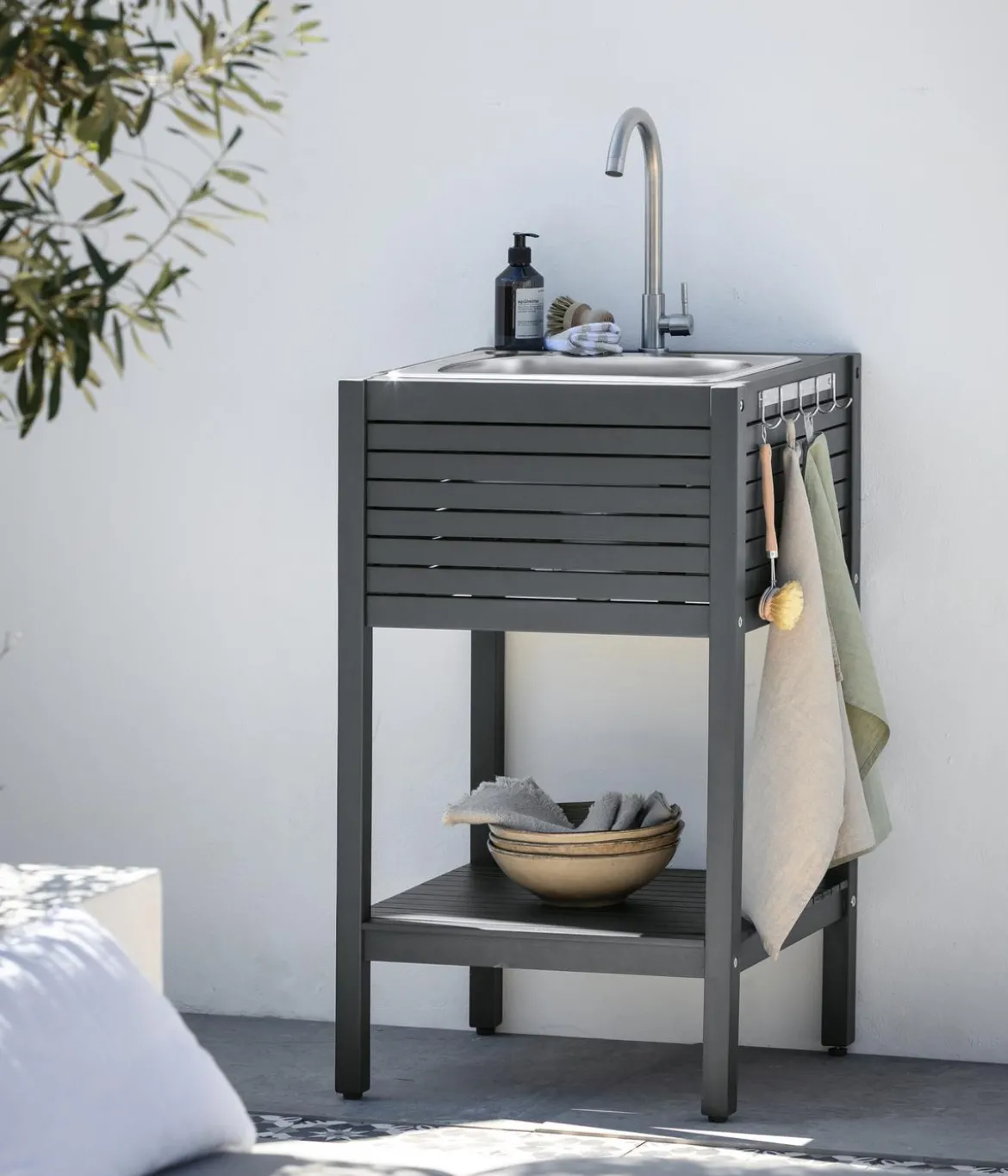 Dehner Outdoor-Küche Spülschrank Southampton, ca. B52,5/H90/T50 cm