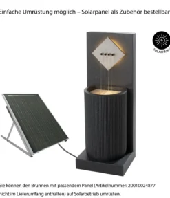 Dehner Polyethylen-Gartenbrunnen Triton, solarfähig, ca. H96,5 cm