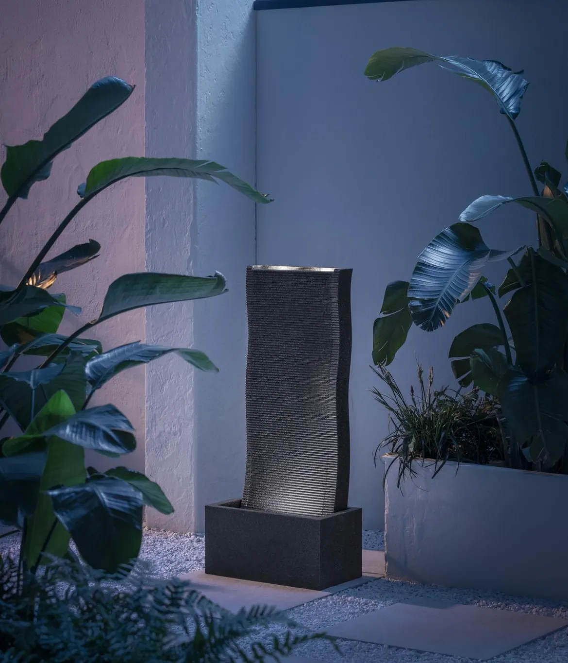 Dehner Polyethylen-Gartenbrunnen Altero, solarfähig, ca. H107 cm
