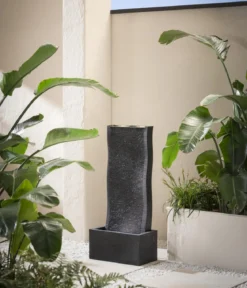 Dehner Polyethylen-Gartenbrunnen Altero, solarfähig, ca. H107 cm