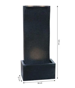 Dehner Polyethylen-Gartenbrunnen Altero, solarfähig, ca. H107 cm