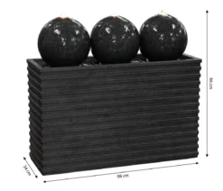 Dehner Polyethylen-Gartenbrunnen Tribola, solarfähig, ca. H86 cm