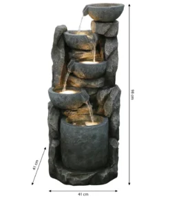 Dehner Polyethylen-Gartenbrunnen Gresta, solarfähig, ca. H97,5 cm