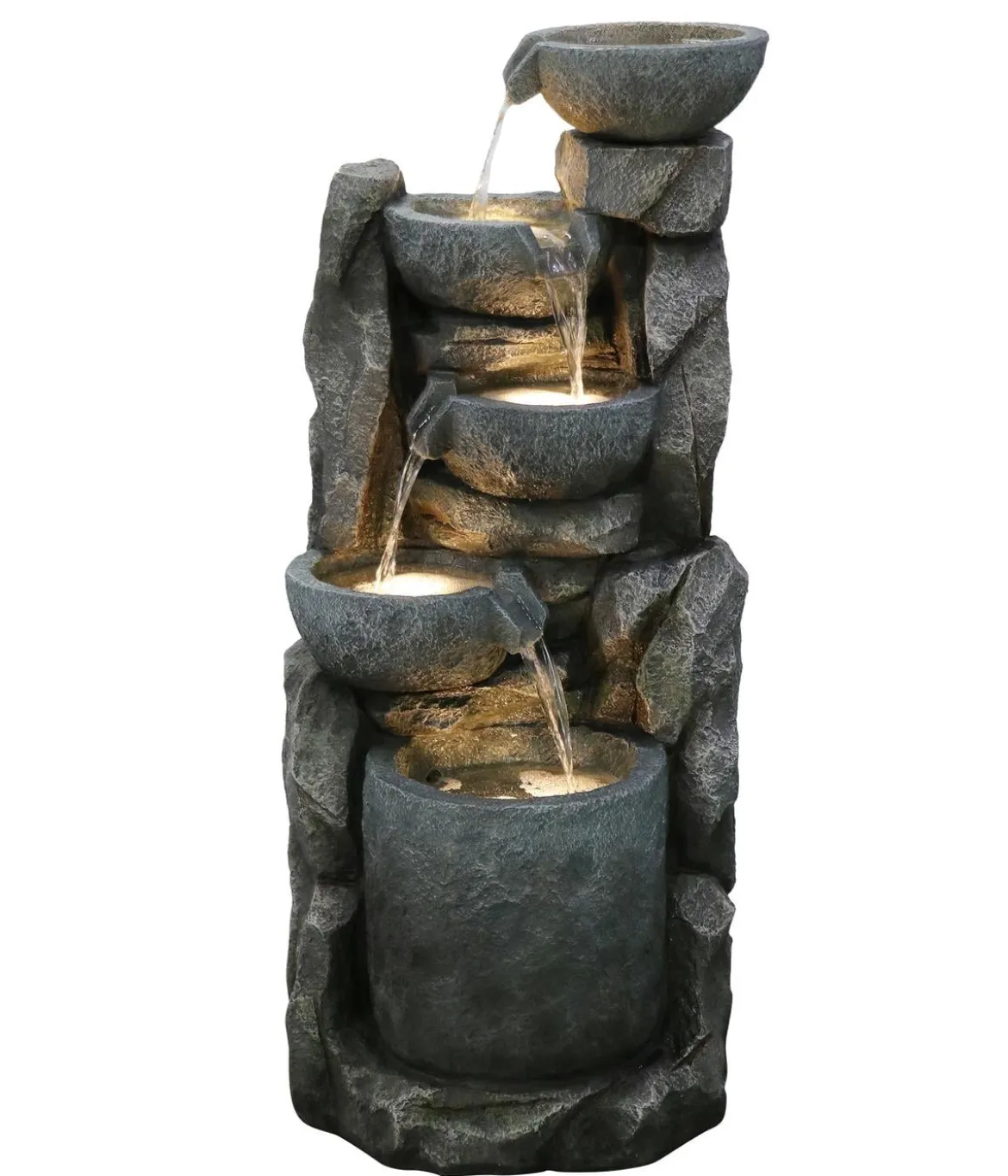 Dehner Polyethylen-Gartenbrunnen Gresta, solarfähig, ca. H97,5 cm