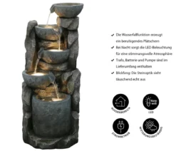Dehner Polyethylen-Gartenbrunnen Gresta, solarfähig, ca. H97,5 cm